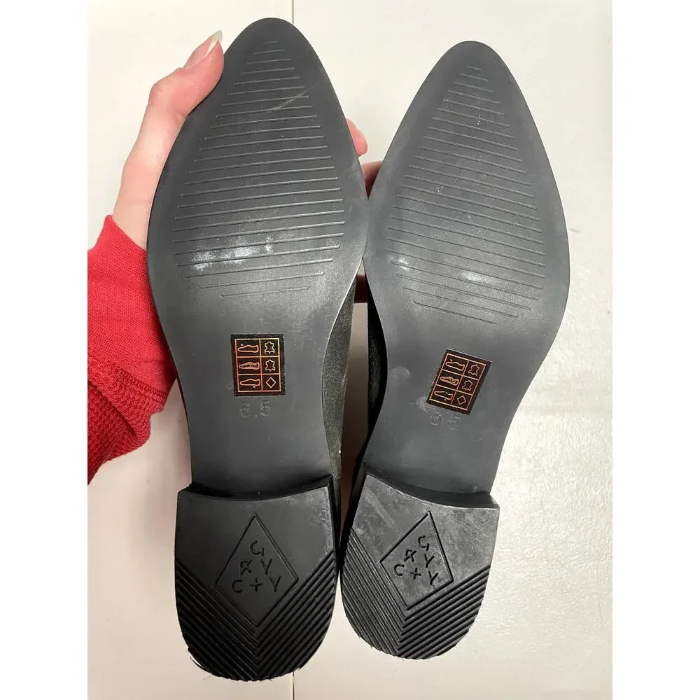 GREY CITY Women's Wendy Studded Bootie Iron Grey Suede Size 6.5 Pointed Toe